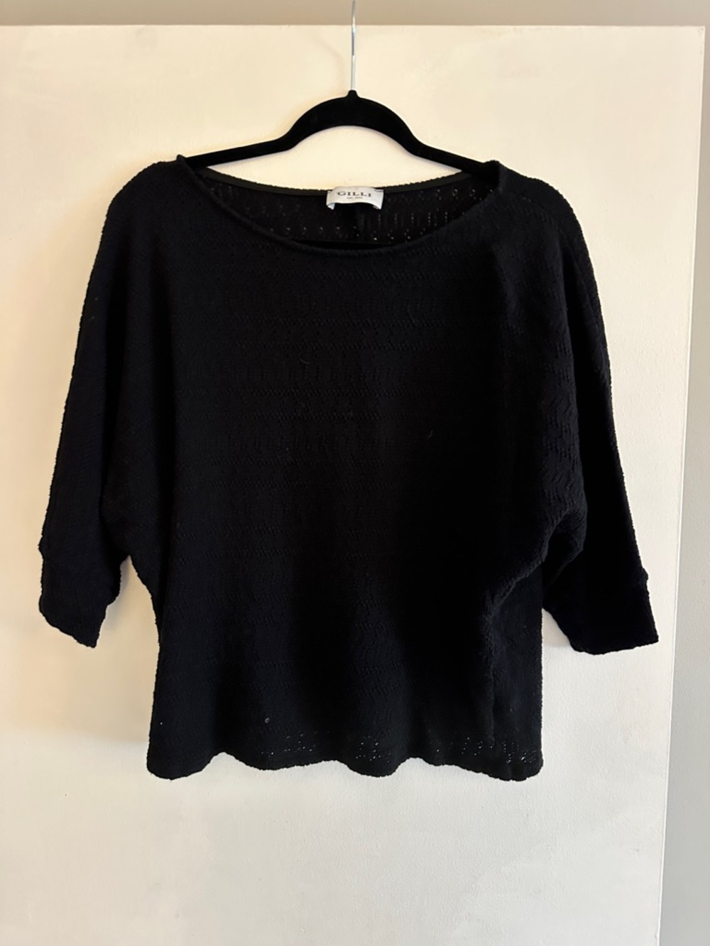 Gilli Black Knit Boatneck Sweater